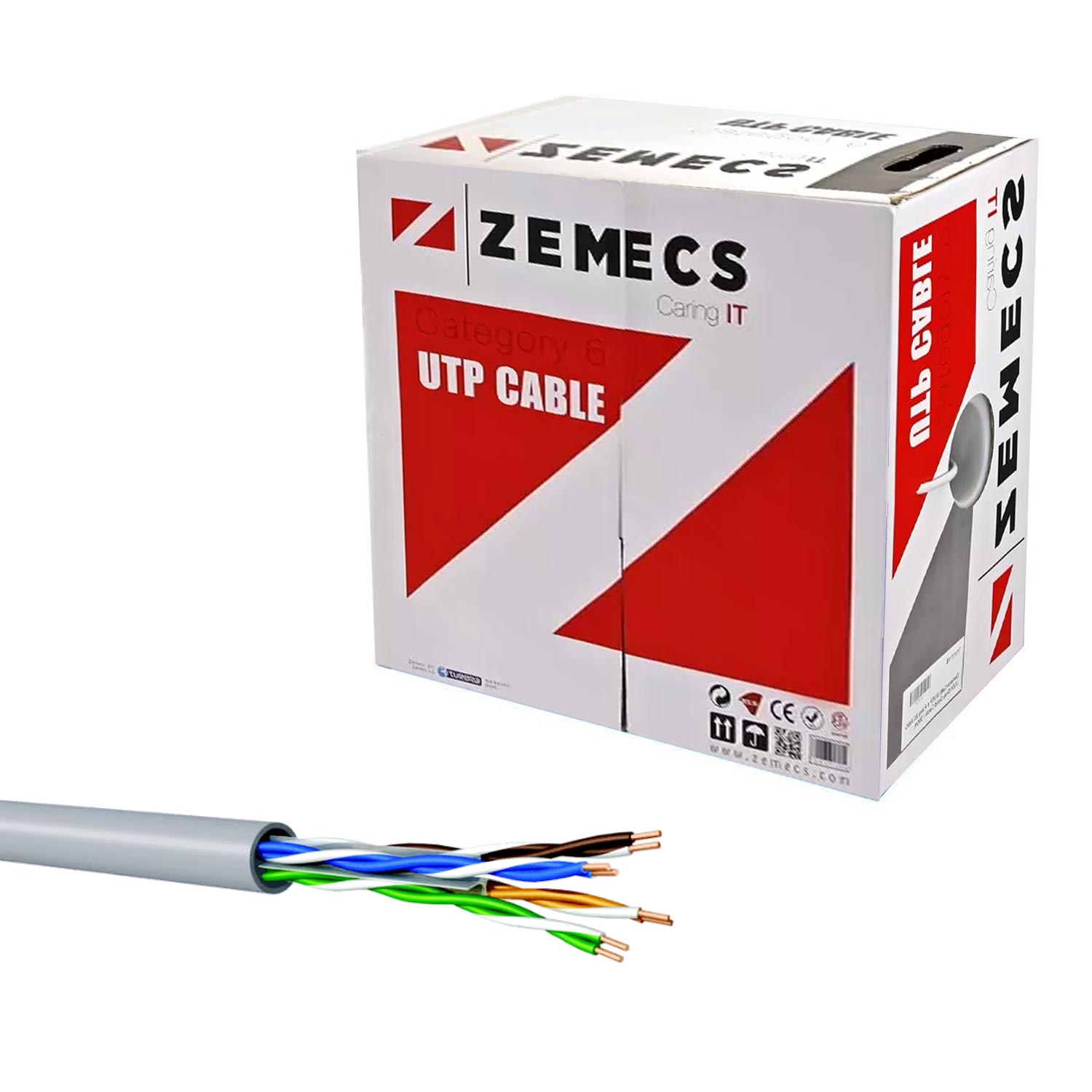 ZEMECS Cat6 Kablo Dış Mekan 23Awg 305 Metre Bakır