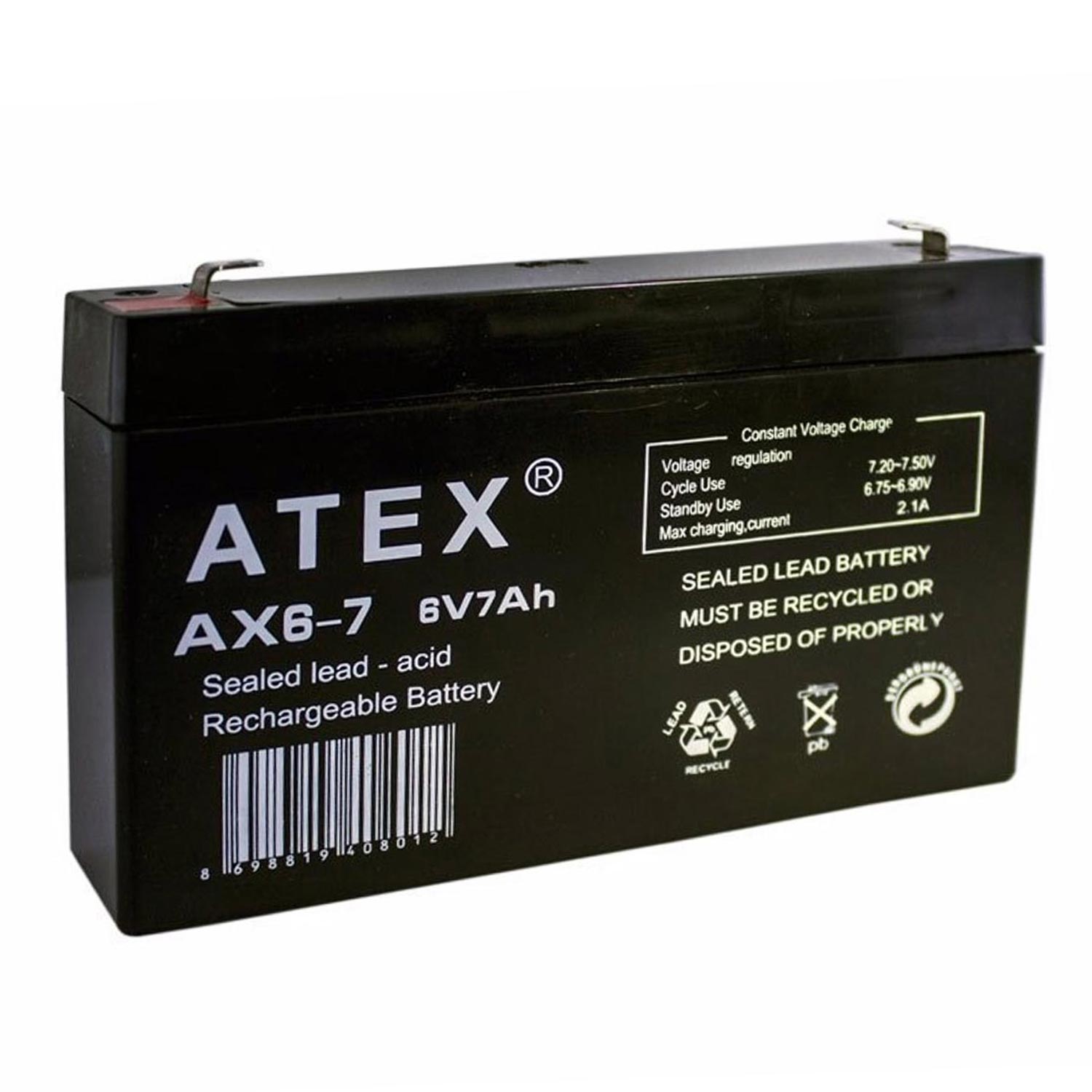 AKÜ 6V 7A (15X9.2X3.3CM) ATEX