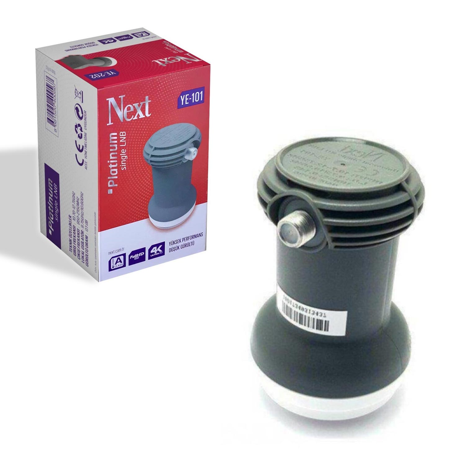 LNB TEKLİ (SINGLE) PLATINIUM 0.1DB 3D 4K NEXT YE-101