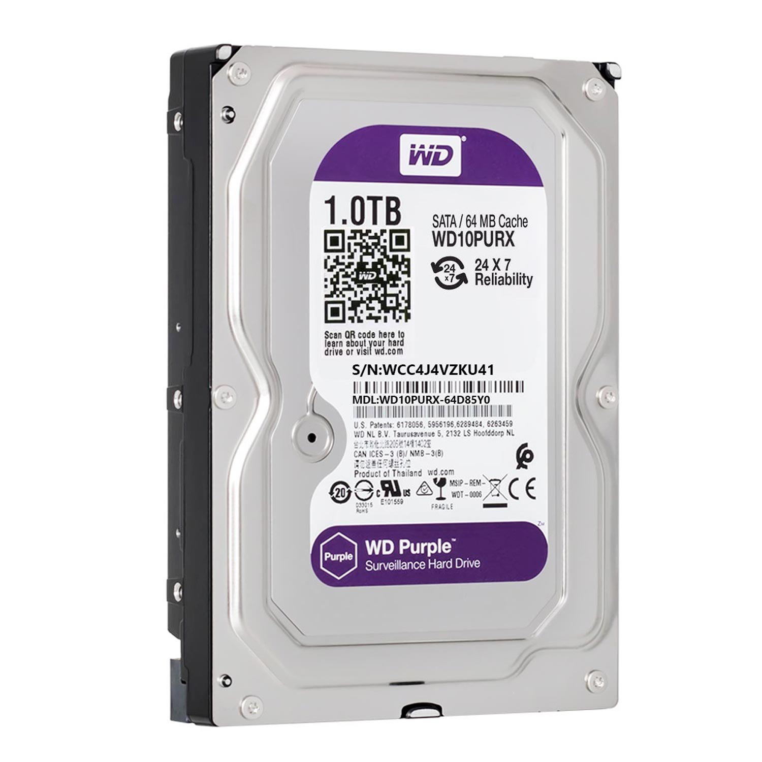 GÜVENLİK HARDDİSK 1TB 7/24 5400RPM SATA3 64MB WESTERN DIGITAL SEAGATE