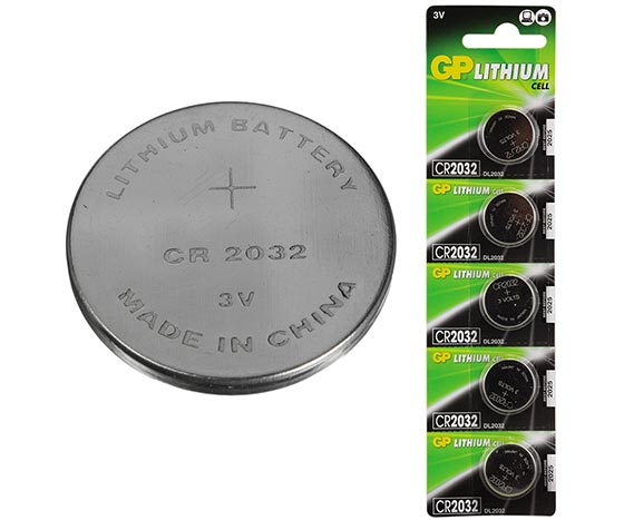 GP CR2032 3 VOLT LİTYUM PARA PİL (5'Lİ PAKET)