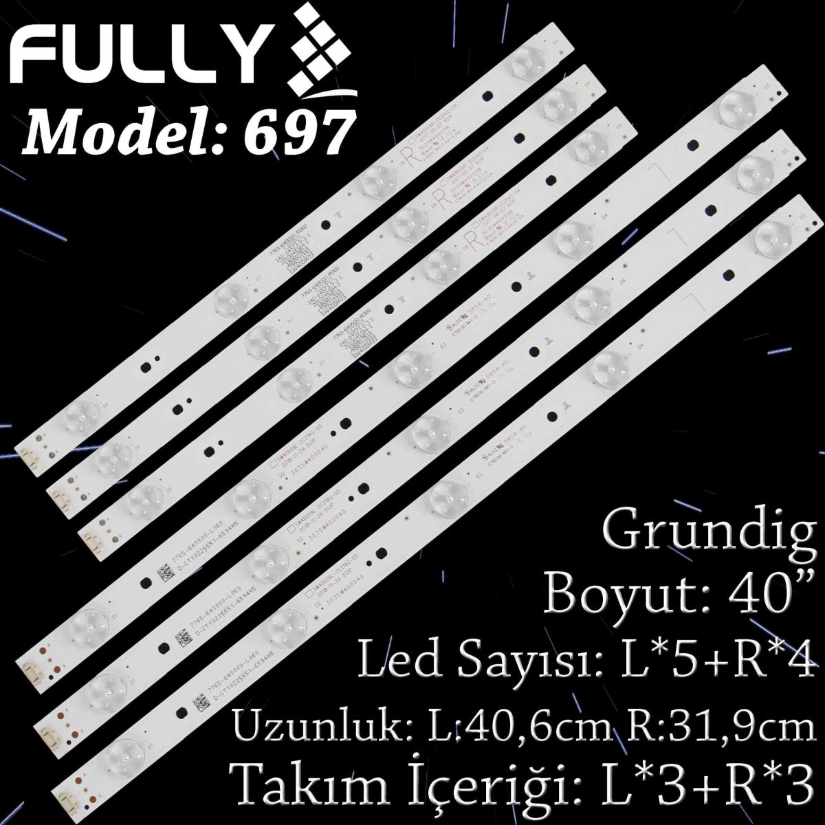 FULLY SET-697 ARÇELİK BEKO GRUNDIG 40 INC ARÇELİK AL40L 4721 4B AL 40L 4721 4B