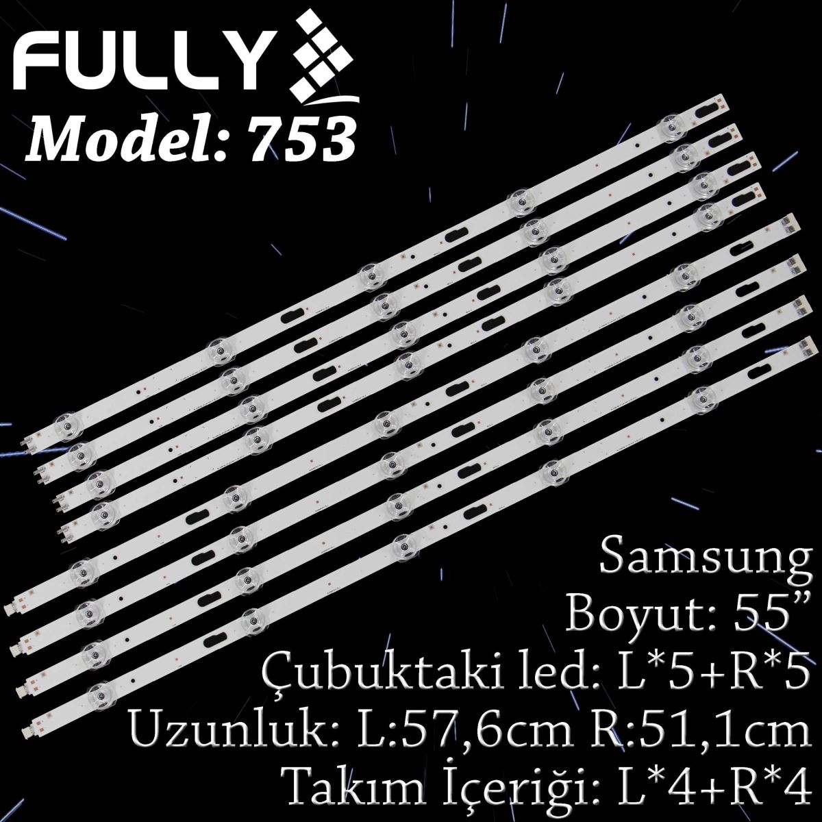 FULLY-SET-753 SAMSUNG 55 INC BN96-50315A, BN96-50316A, UE55TU7000, UE55TU7100