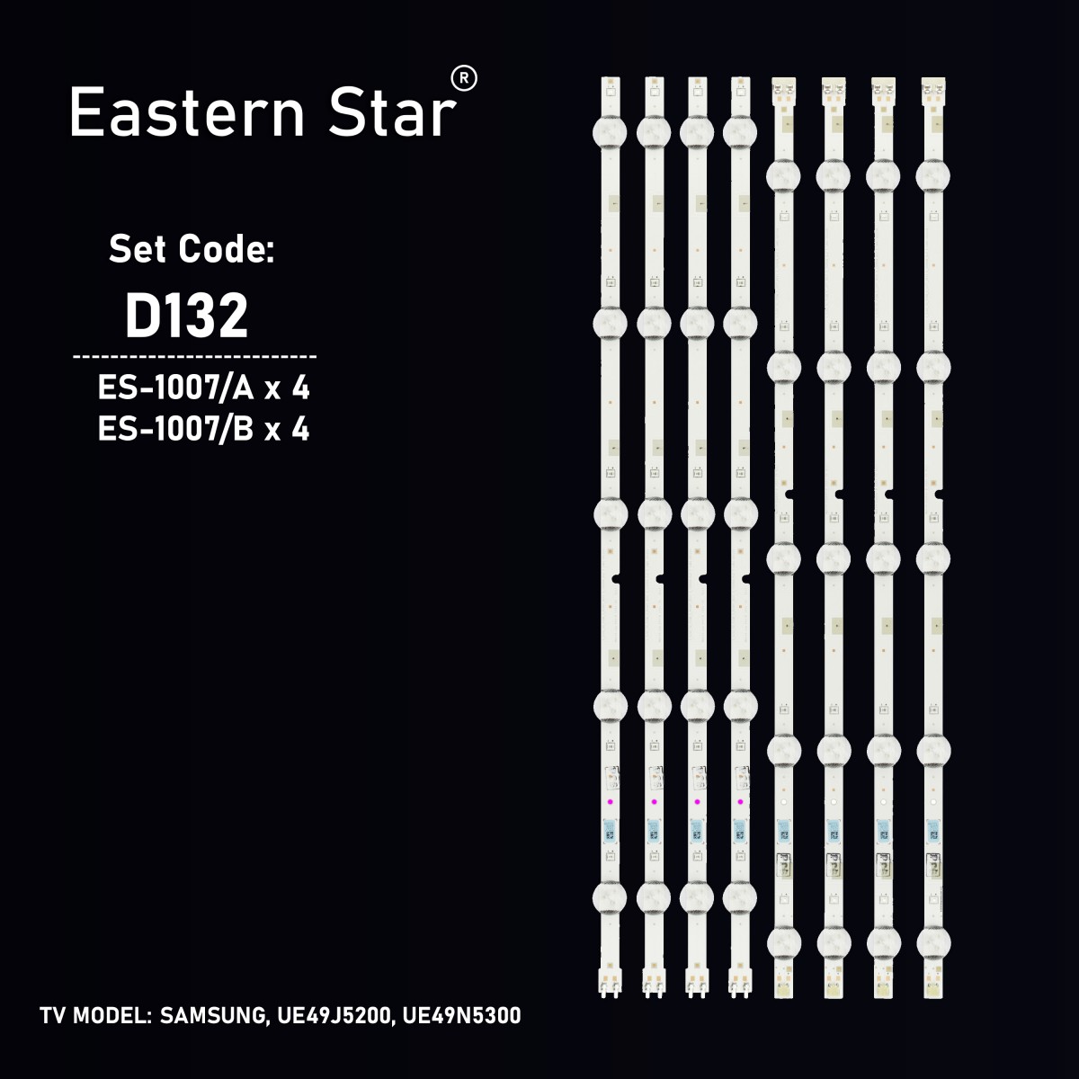 ES-1007, SAMSUNG, BN96-37774A, BN96-37775A, UE49J5200, UE49N5300, LH49DBJPLGC, TV LED BAR